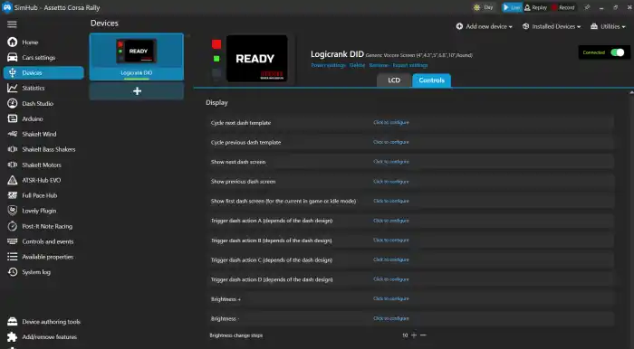 Button control layout
